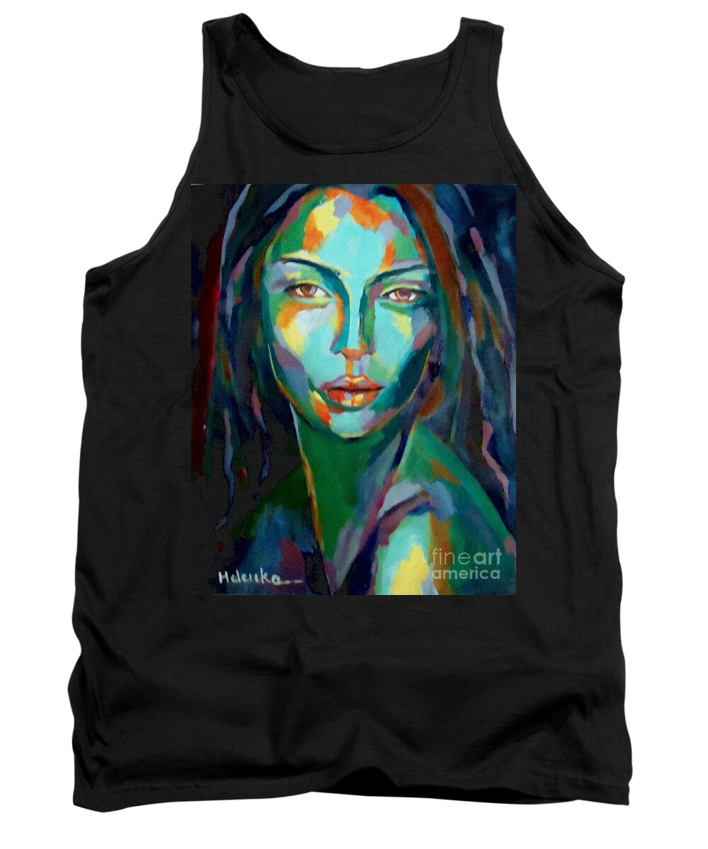 Contemporary Art Tank Top featuring the painting Cunning by Helena Wierzbicki