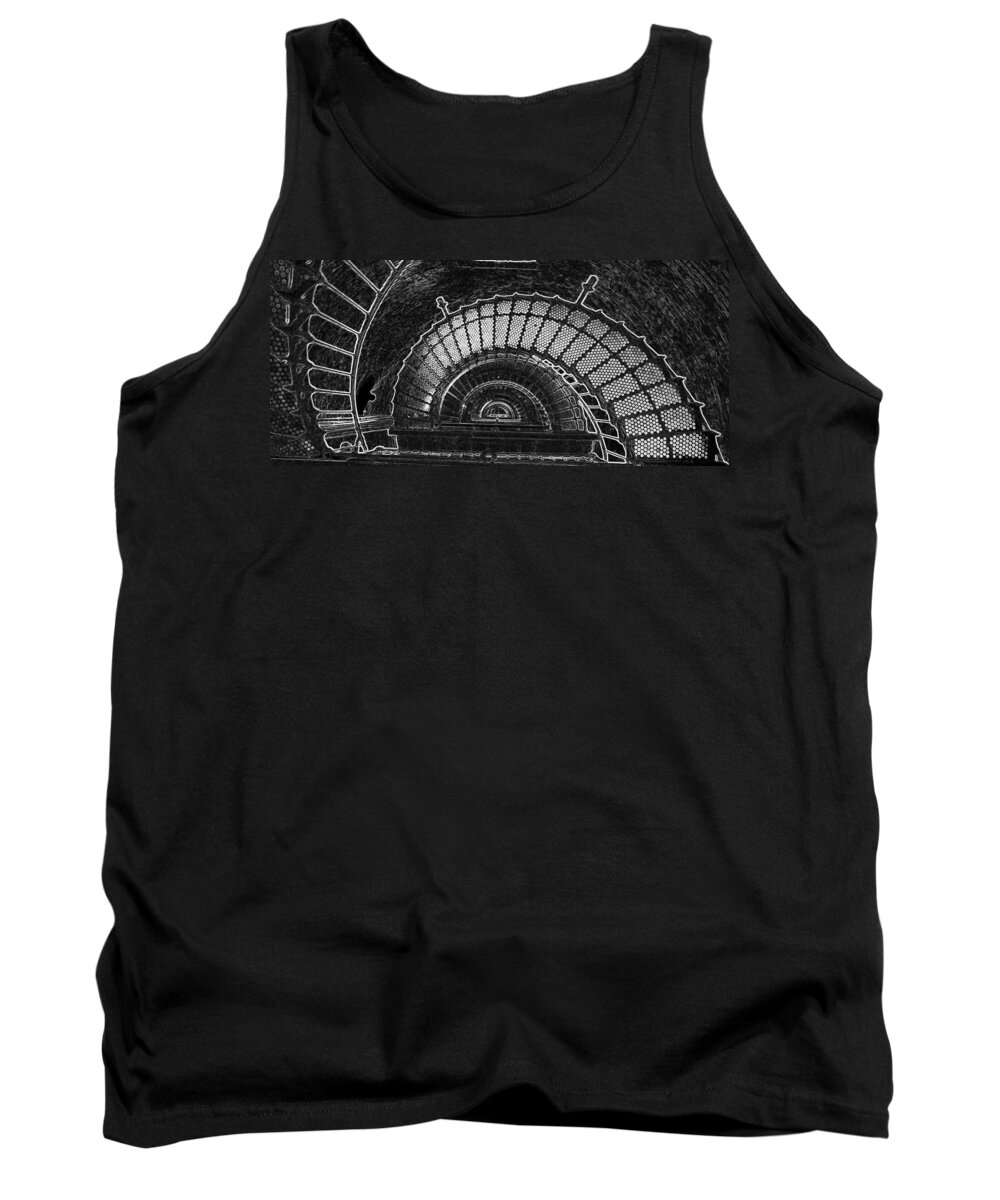 Currituck Lighthouse Tank Top featuring the photograph Currituck Lighthouse Stairs by Greg Reed