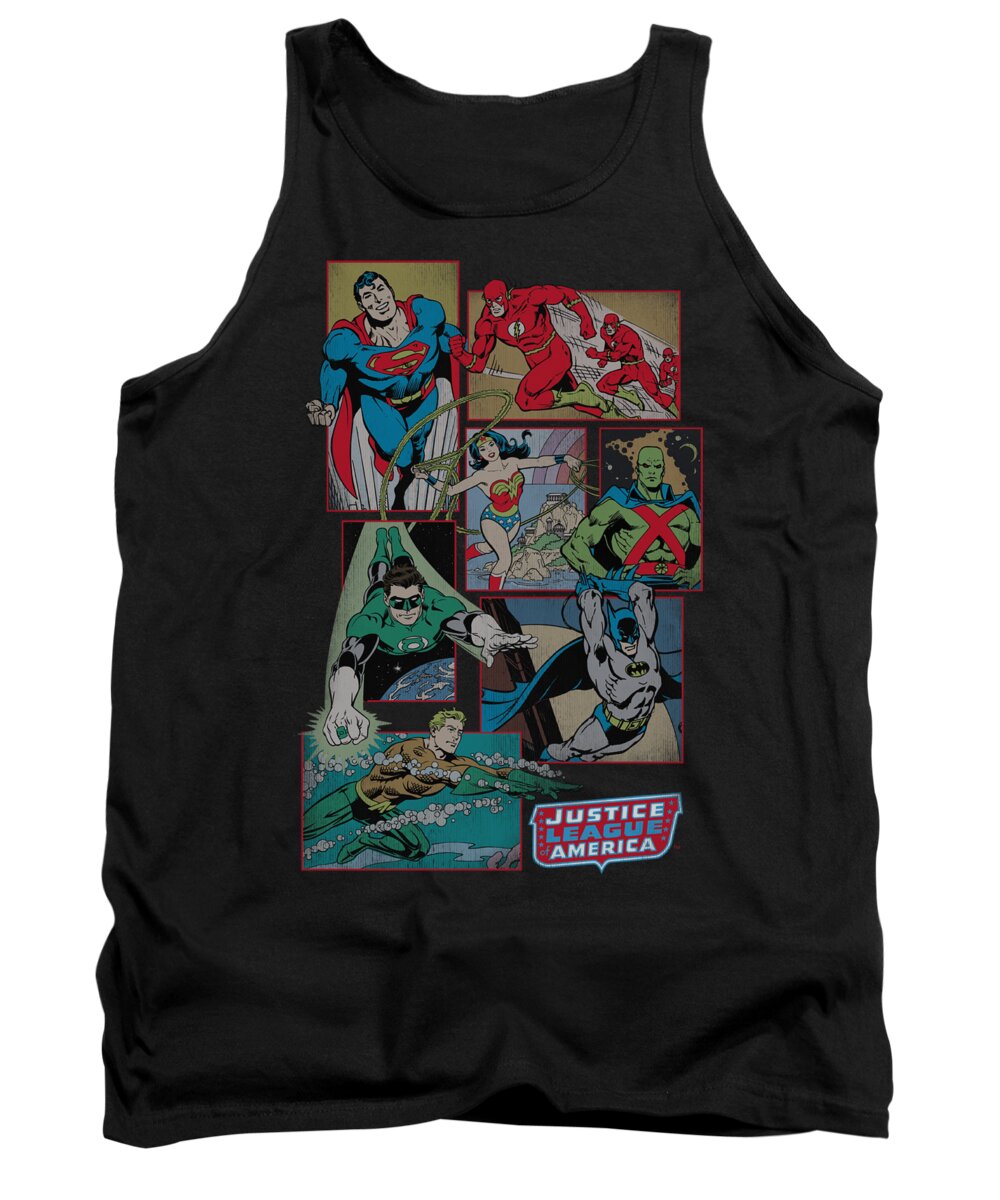  Tank Top featuring the digital art Dc - Justice League Boxes by Brand A