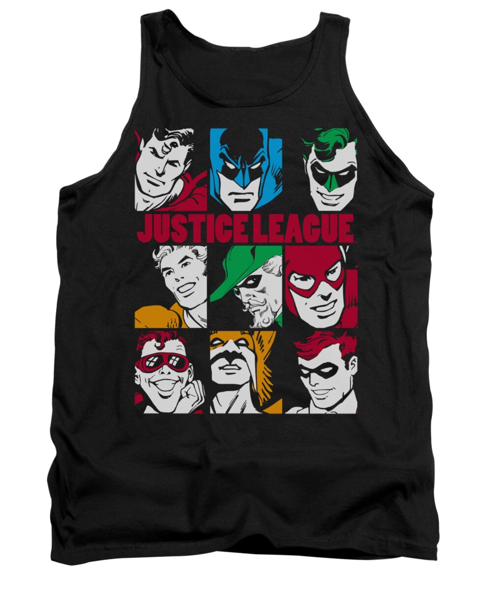 Dc Comics Tank Top featuring the digital art Dc - Nine Blocks Of Justice by Brand A