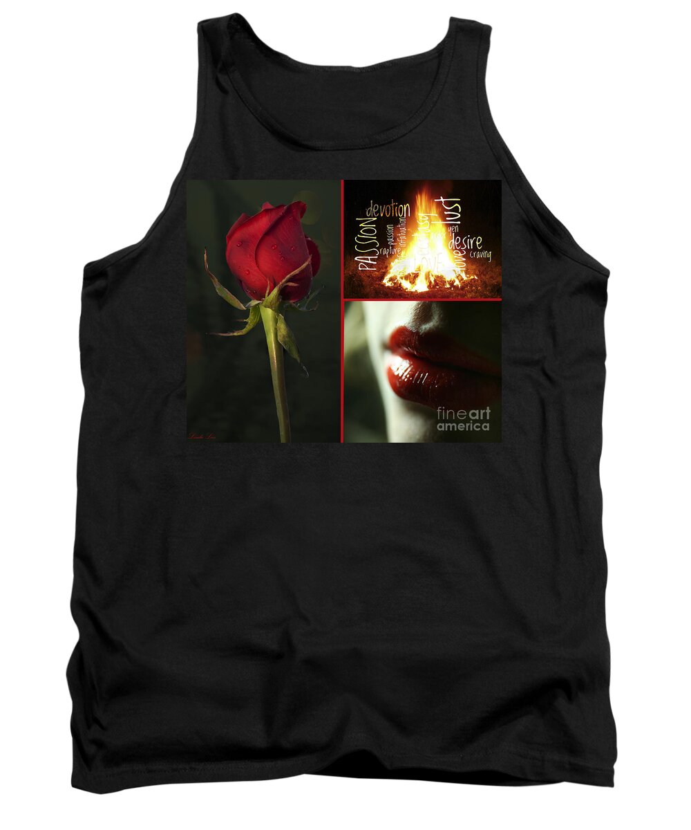 Red Tank Top featuring the photograph Desire by Linda Lees