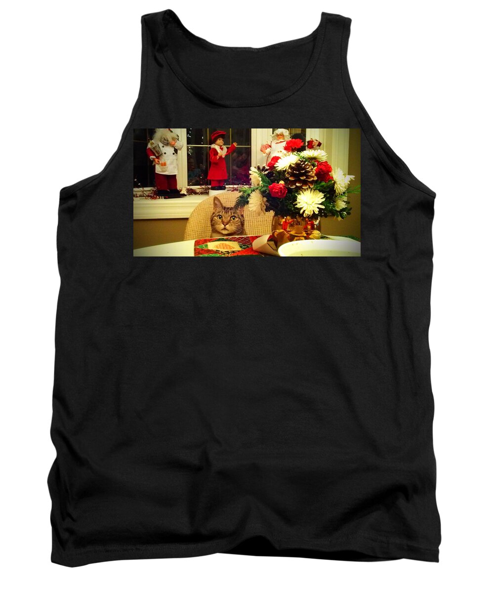 Lb Waiting To Eat Dinner With The Family Tank Top featuring the photograph Dinner Time by Catie Canetti