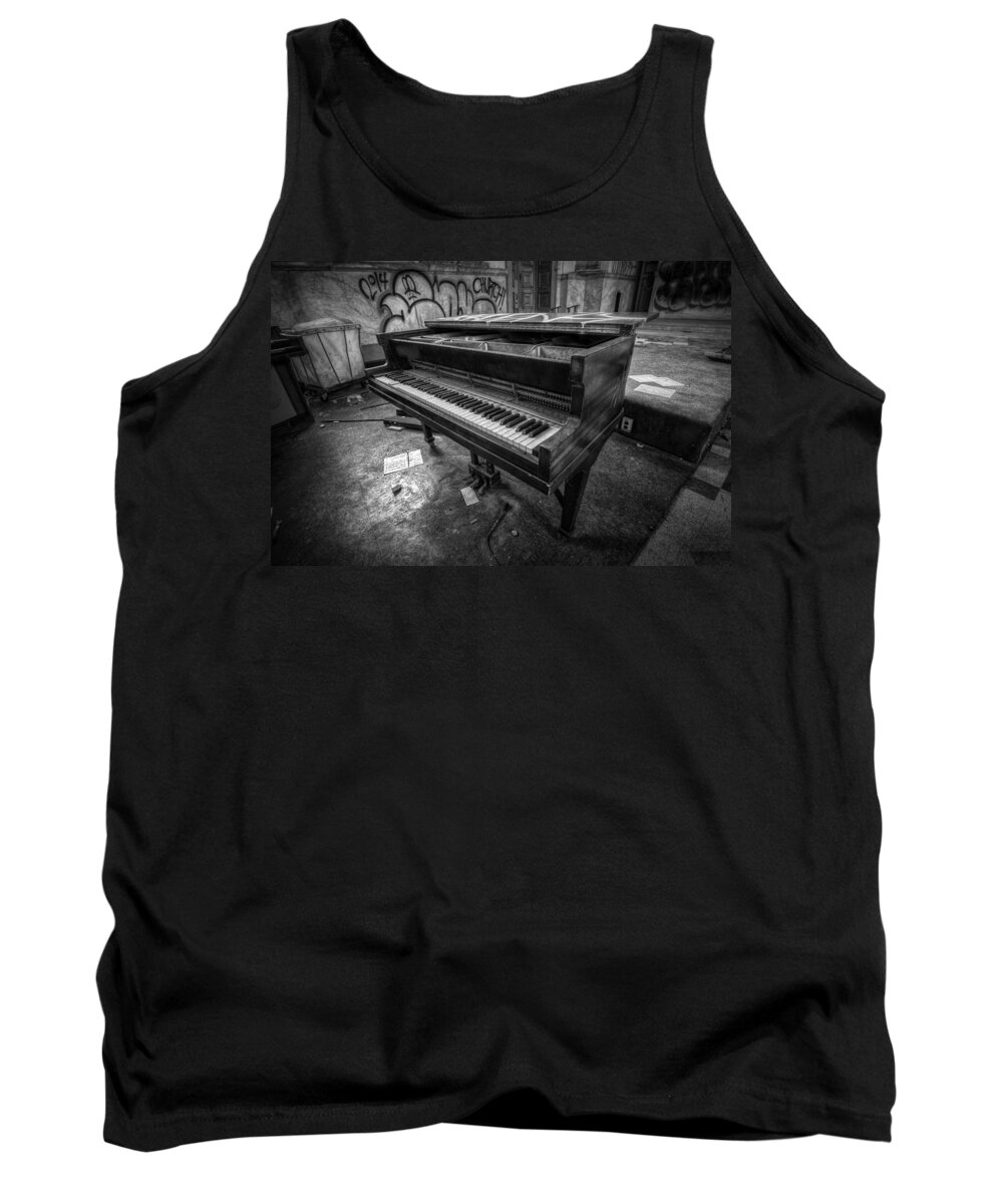 Piano Tank Top featuring the photograph Dirty tunes. by Rob Dietrich