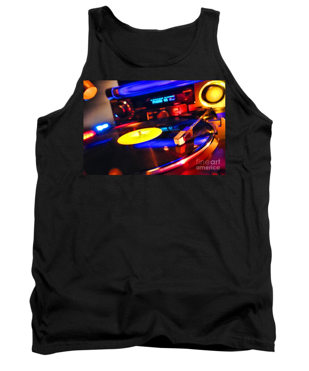 Dj Tank Top featuring the photograph DJ 's Delight by Olivier Le Queinec
