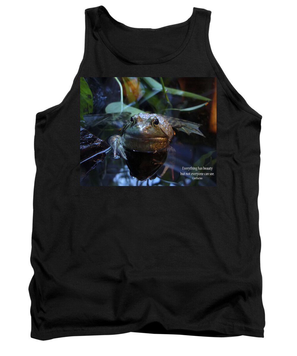Frog Tank Top featuring the photograph Do You See Beauty by Rhonda McDougall