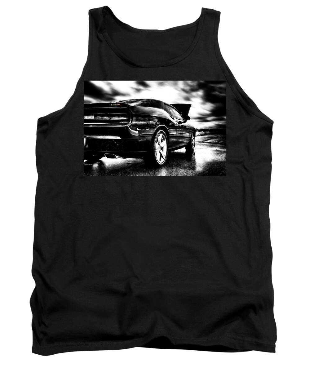 Car Tank Top featuring the photograph Dodge Challenger SRT in HDR by Michael White