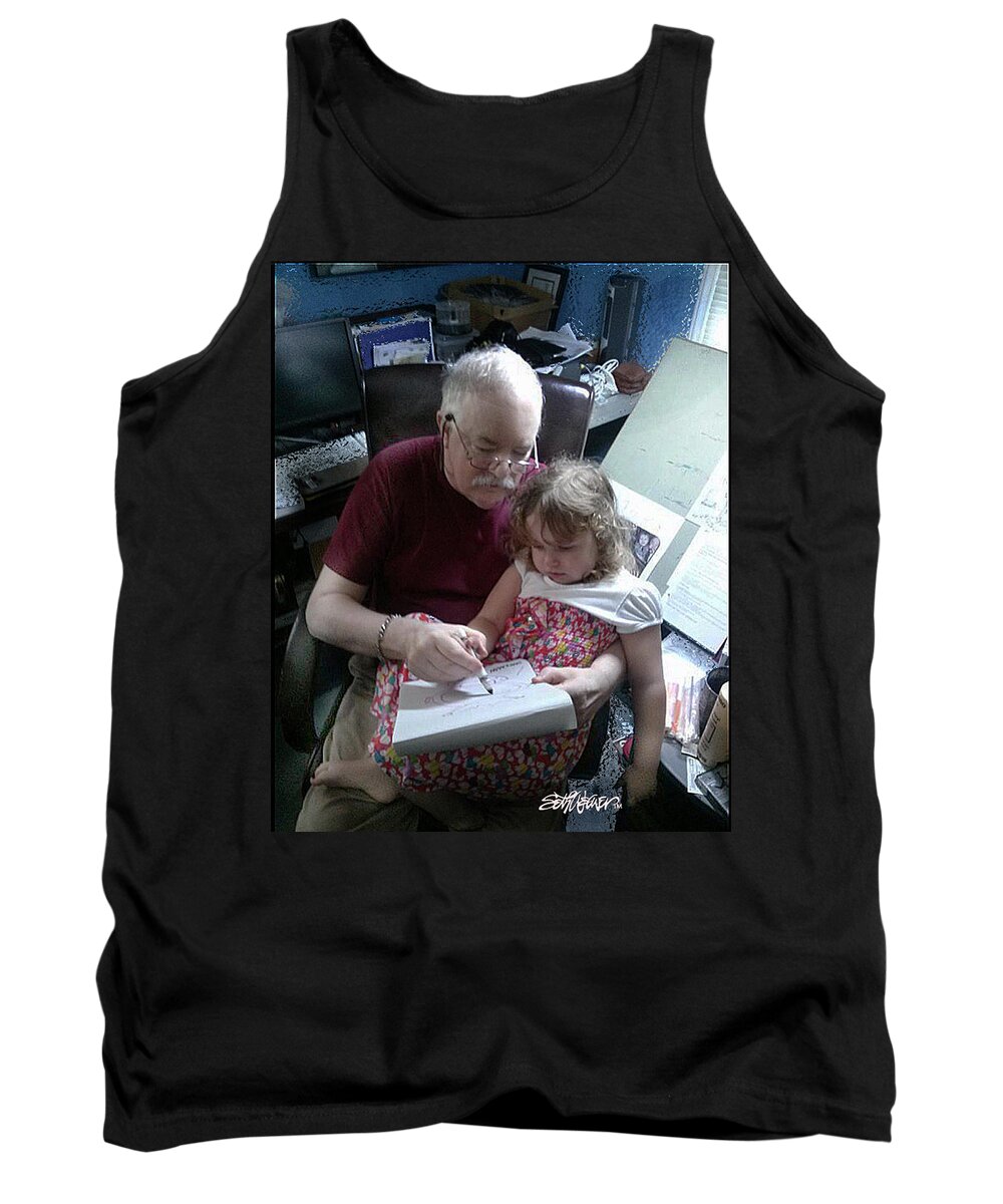 Drawing With Gracie Tank Top featuring the photograph Drawing With Gracie by Seth Weaver
