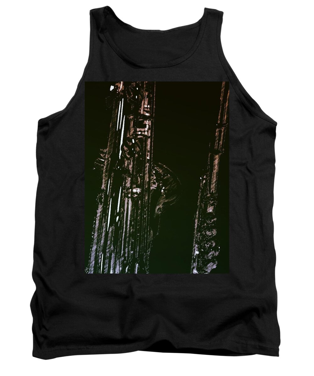 Sax Tank Top featuring the photograph Duet by Photographic Arts And Design Studio