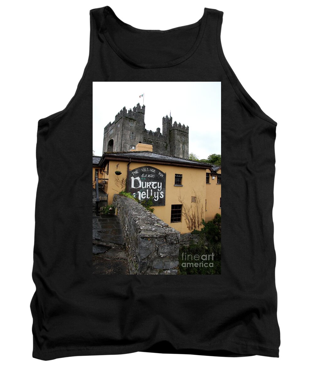 Pub Tank Top featuring the photograph Durty Nellys And Bunraty Castle by Christiane Schulze Art And Photography