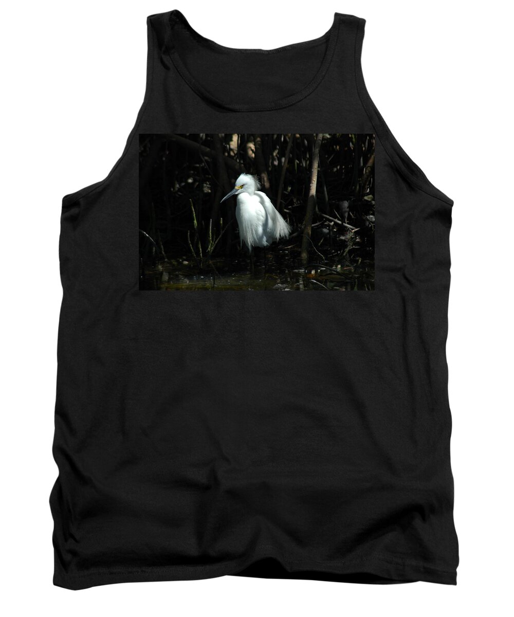 Egret Tank Top featuring the photograph Egret of Sanibel 2 by David Weeks