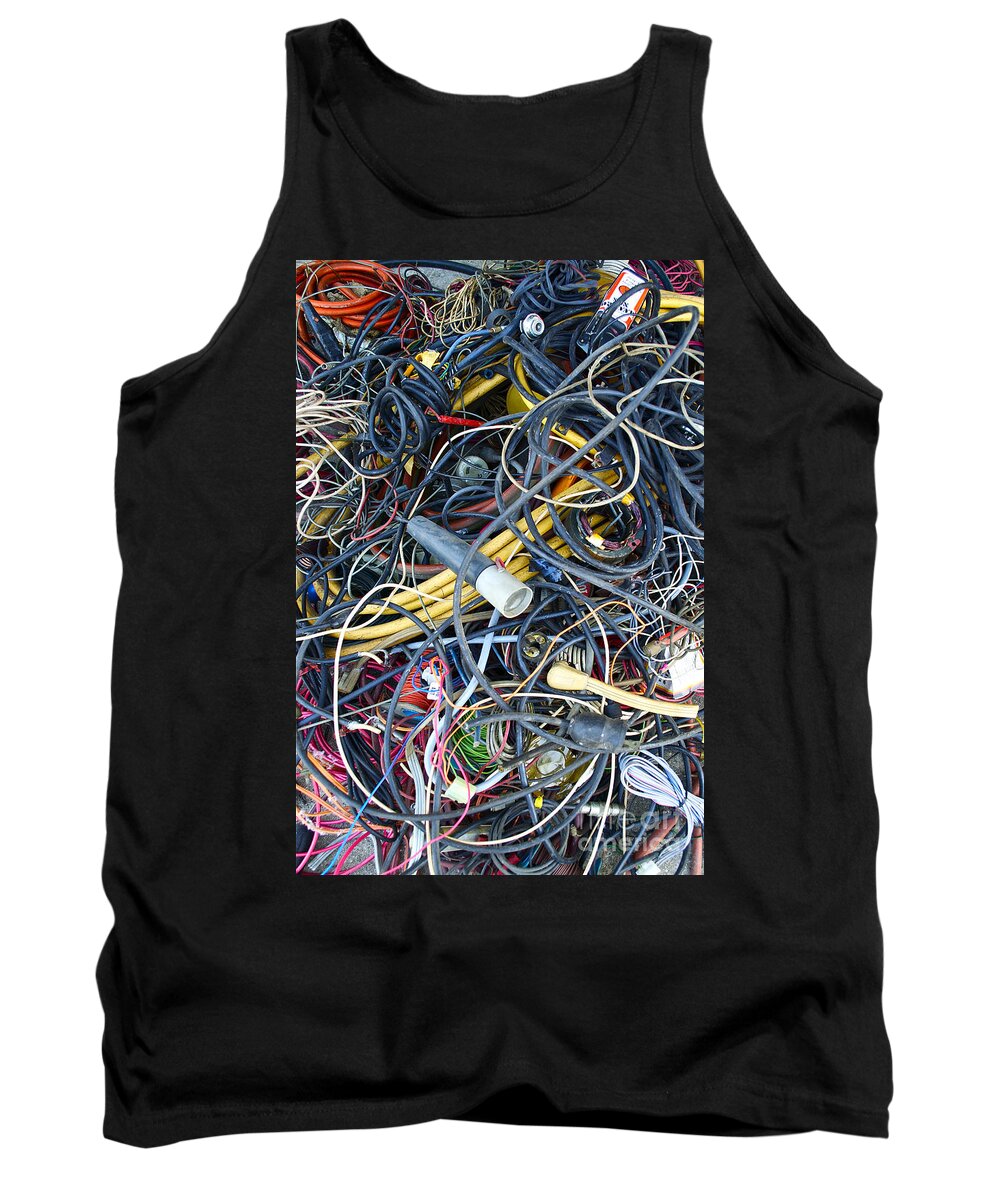 Electrical Tank Top featuring the photograph Electrical Cord Picking by Gwyn Newcombe