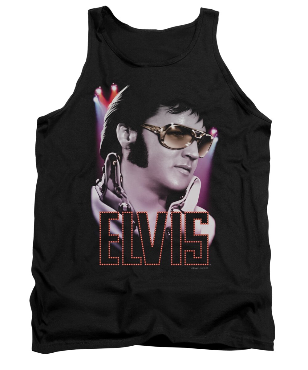 Elvis Tank Top featuring the digital art Elvis - 70's Star by Brand A