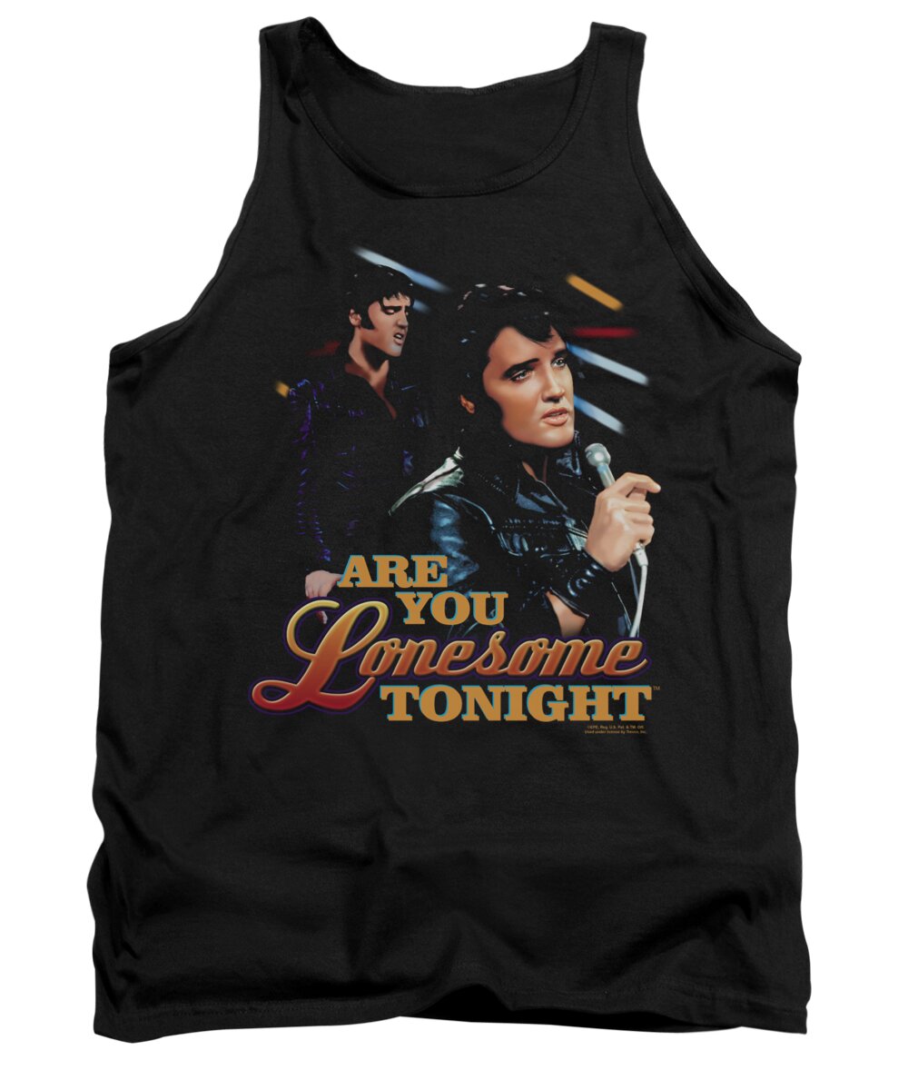 Elvis Tank Top featuring the digital art Elvis - Are You Lonesome by Brand A