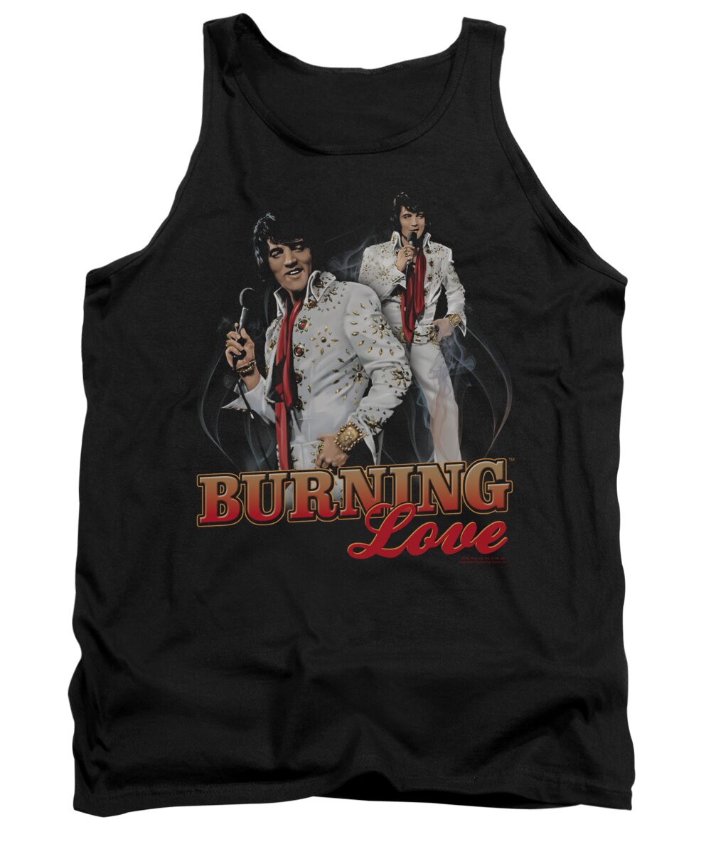  Tank Top featuring the digital art Elvis - Burning Love by Brand A