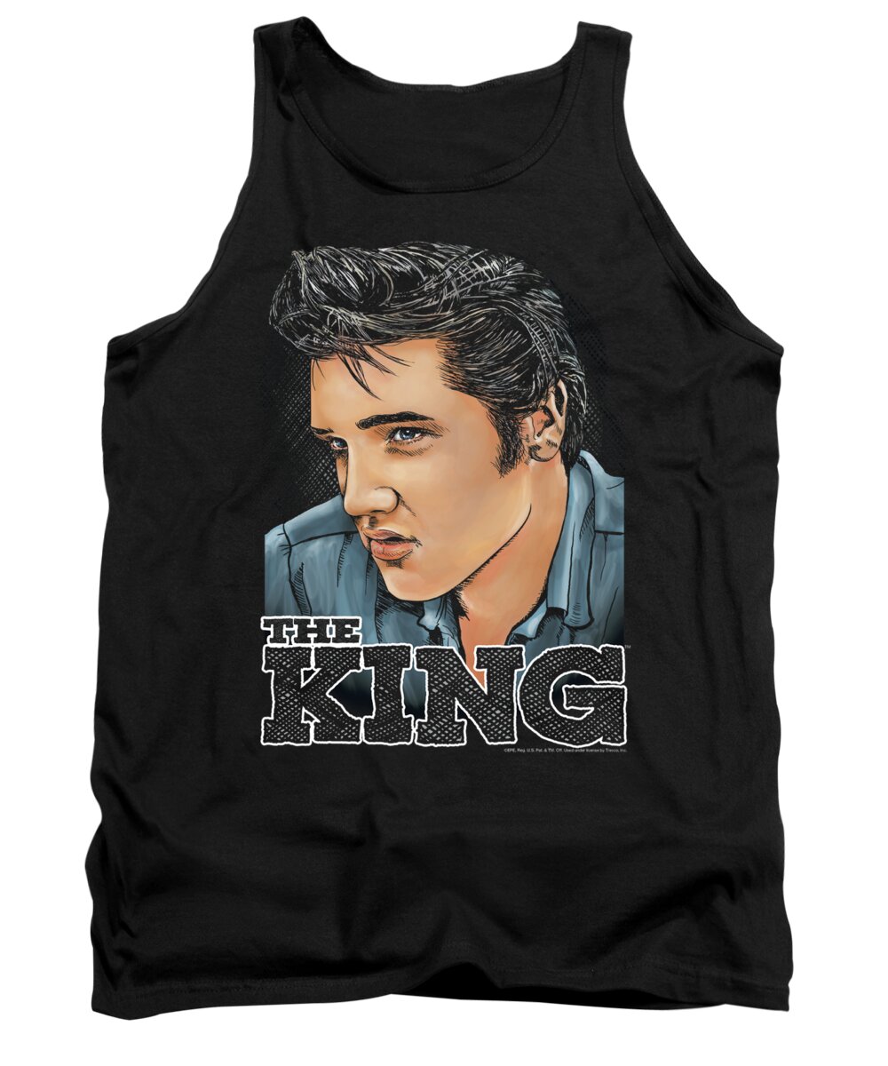  Tank Top featuring the digital art Elvis - Graphic King by Brand A