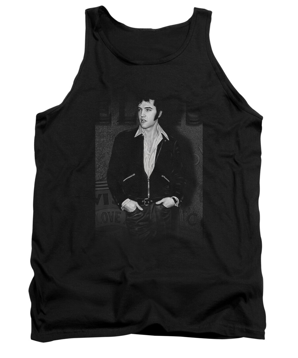 Elvis Tank Top featuring the digital art Elvis - Just Cool by Brand A