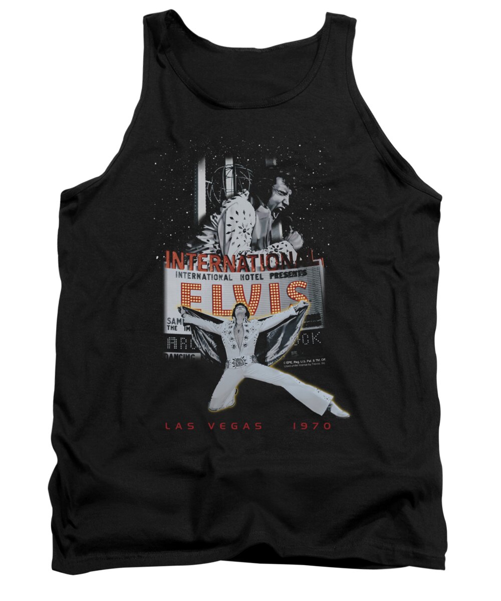 Elvis Tank Top featuring the digital art Elvis - Las Vegas by Brand A