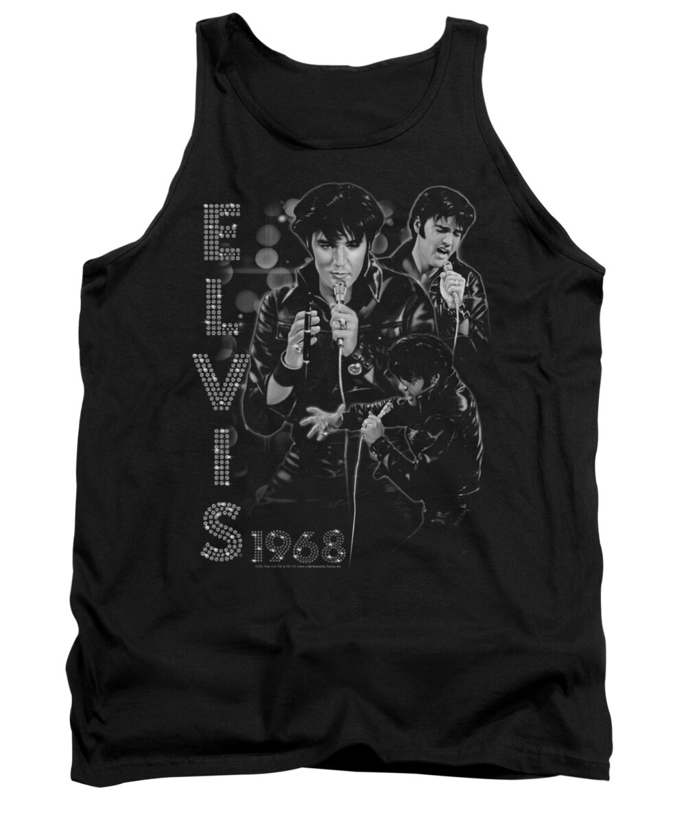 Elvis Tank Top featuring the digital art Elvis - Leathered by Brand A