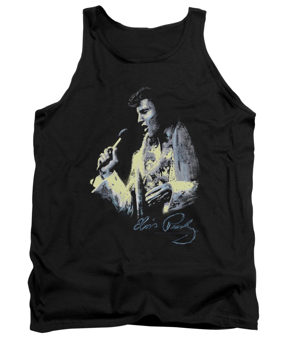  Tank Top featuring the digital art Elvis - Painted King by Brand A