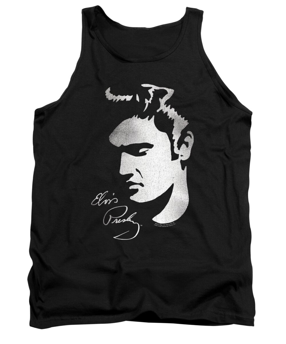  Tank Top featuring the digital art Elvis - Simple Face by Brand A