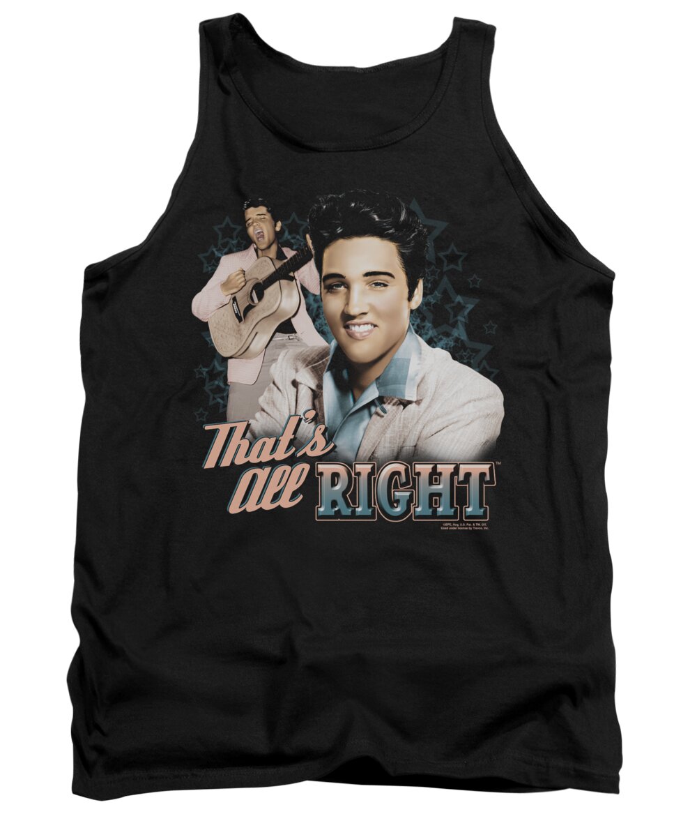 Elvis Tank Top featuring the digital art Elvis - That's All Right by Brand A