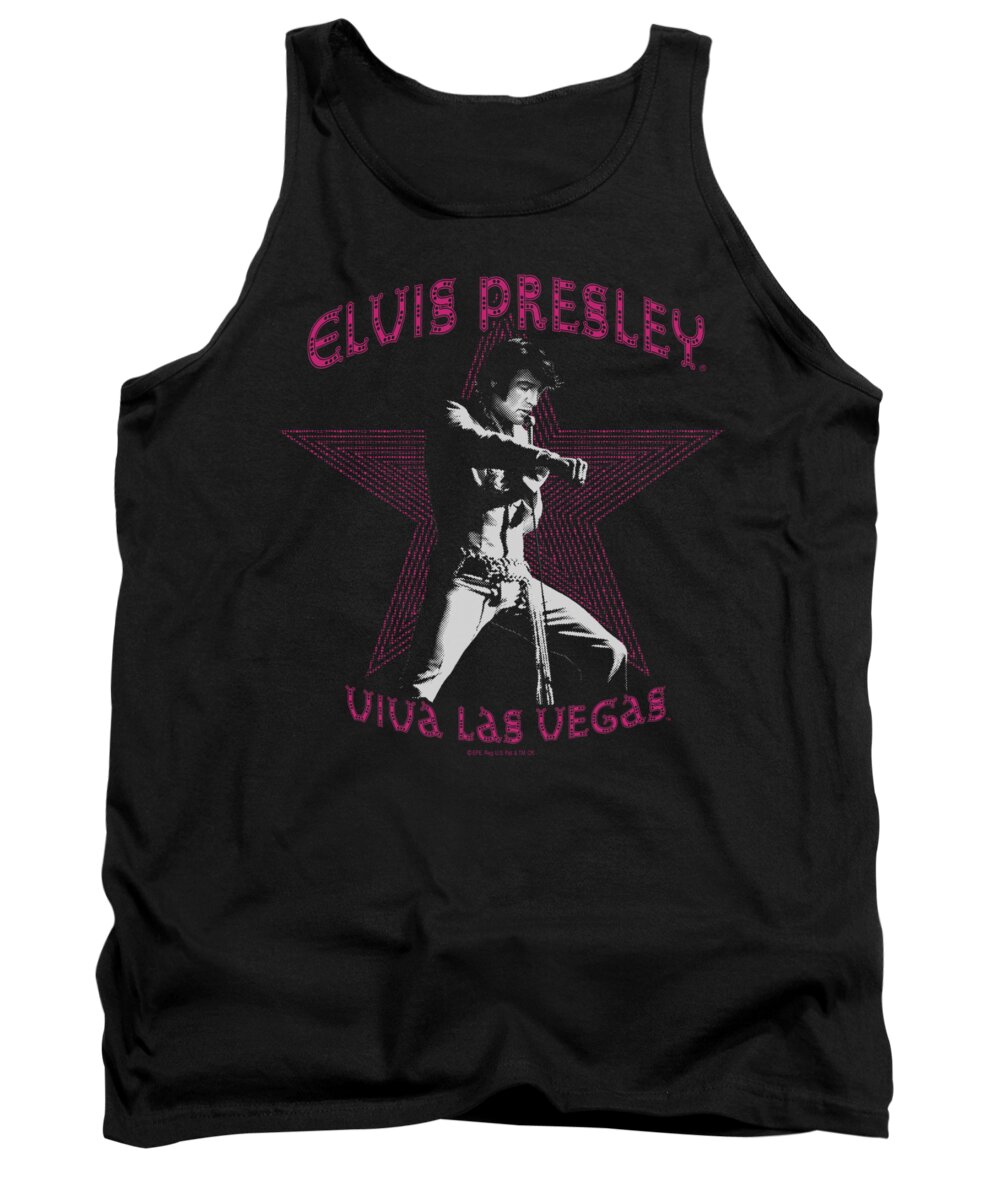 Elvis Tank Top featuring the digital art Elvis - Viva Las Vegas Star by Brand A