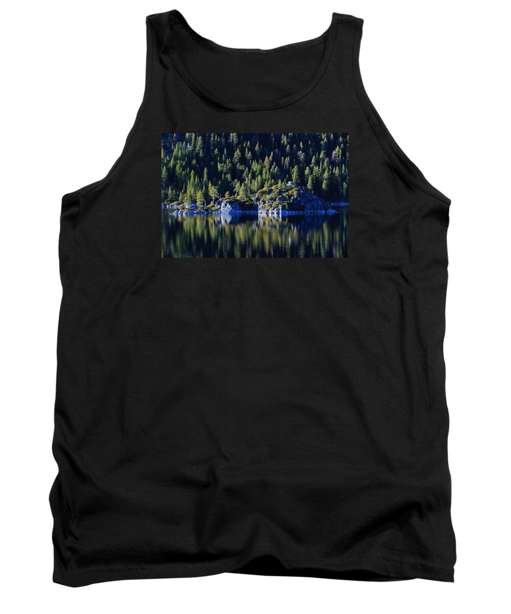 Lake Tahoe Tank Top featuring the photograph Emerald Bay Teahouse by Sean Sarsfield