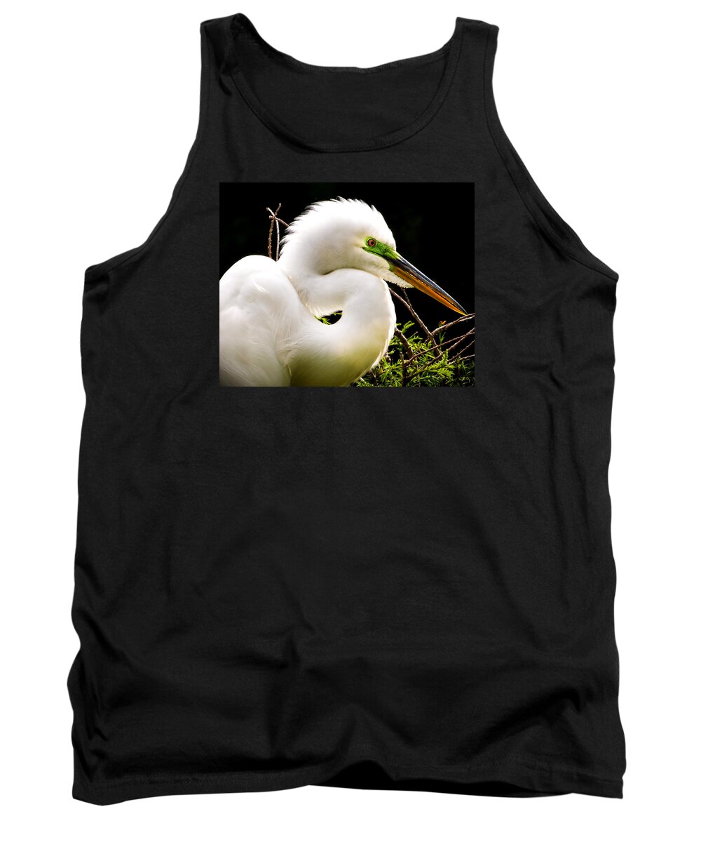 White Egrets Tank Top featuring the photograph ESSENCE of BEAUTY by Karen Wiles