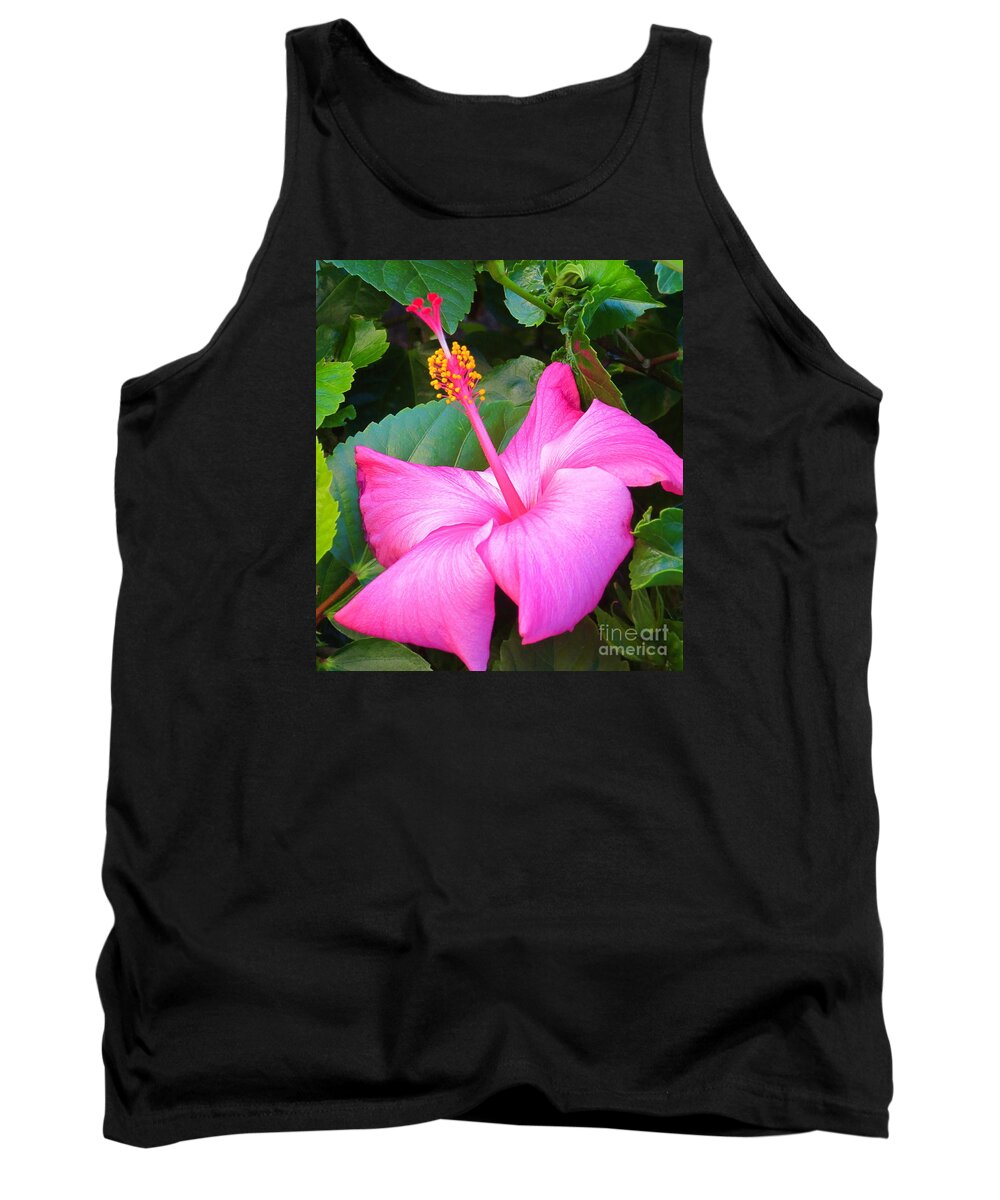 Exotic And Beautiful Flower In My Back Yard. Tank Top featuring the photograph Exotic and beautiful flower in my back yard. by Robert Birkenes