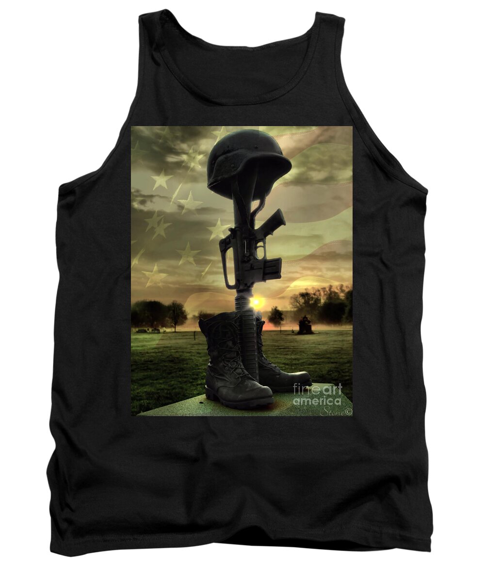 4th Tank Top featuring the photograph Fallen Soldiers Memorial by September Stone