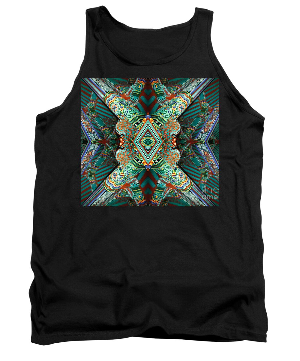Abstract Tank Top featuring the photograph surreal abstract photography - Beam Me Up III by Sharon Hudson