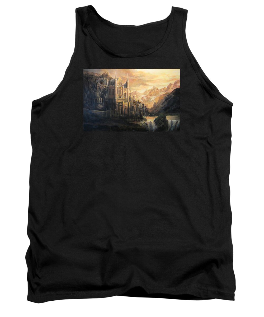 Fantasy Tank Top featuring the painting Fantasy Study by Donna Tucker