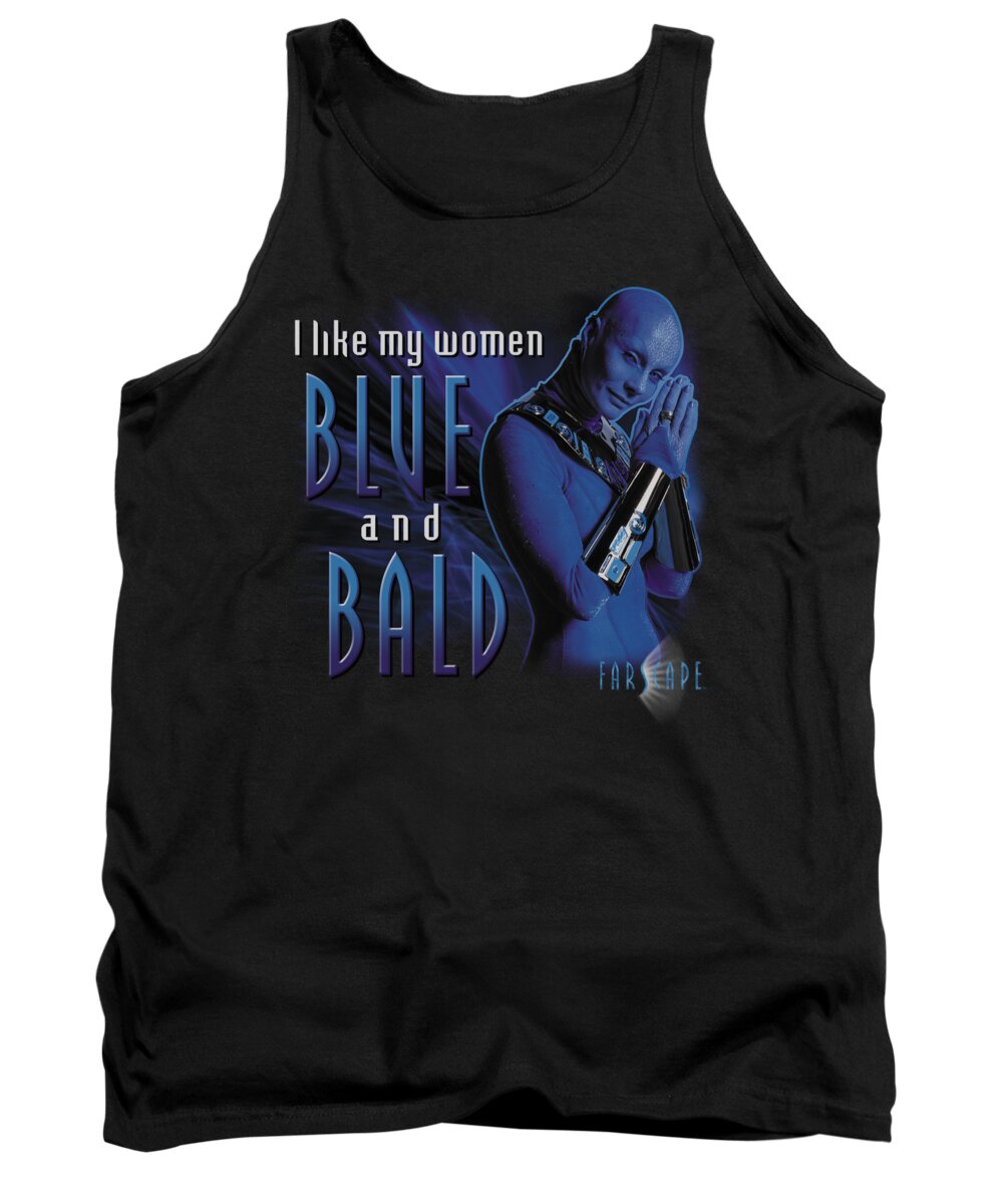 Farscape Tank Top featuring the digital art Farscape - Blue And Bald by Brand A