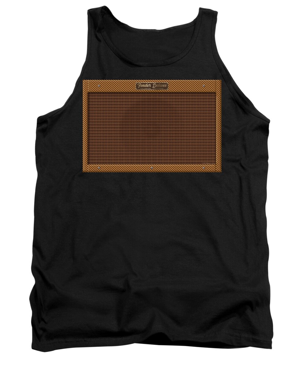 Fender Tank Top featuring the digital art Fender Deluxe by WB Johnston