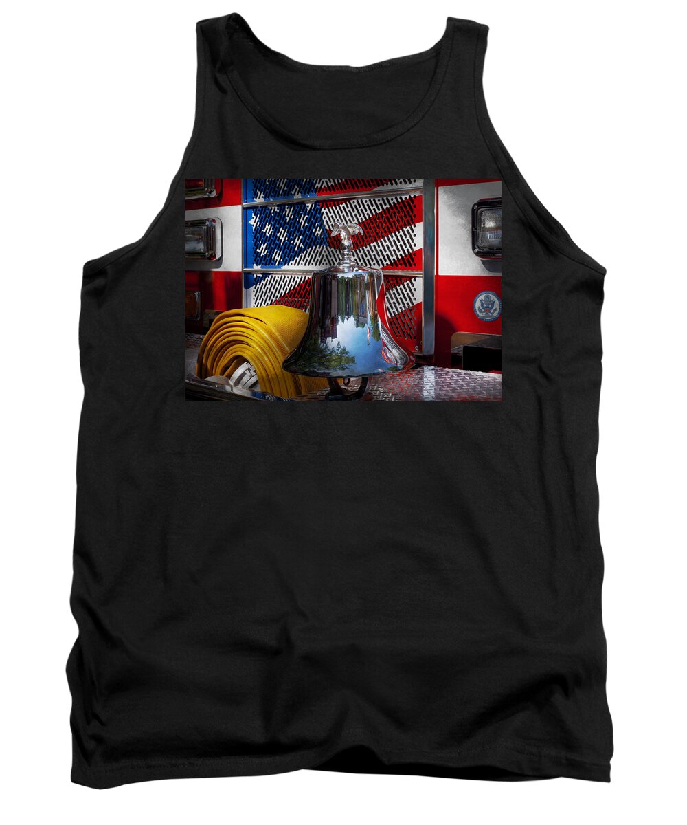 Fire Tank Top featuring the photograph Fireman - Red Hot by Mike Savad