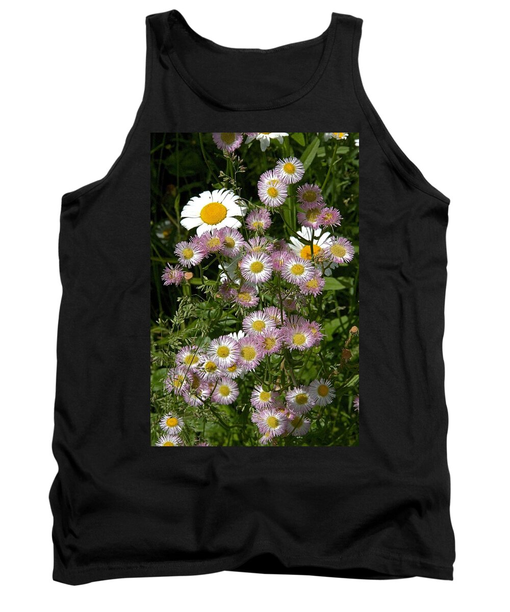 Daisy Tank Top featuring the photograph Fleabane and Daisies by Valerie Kirkwood
