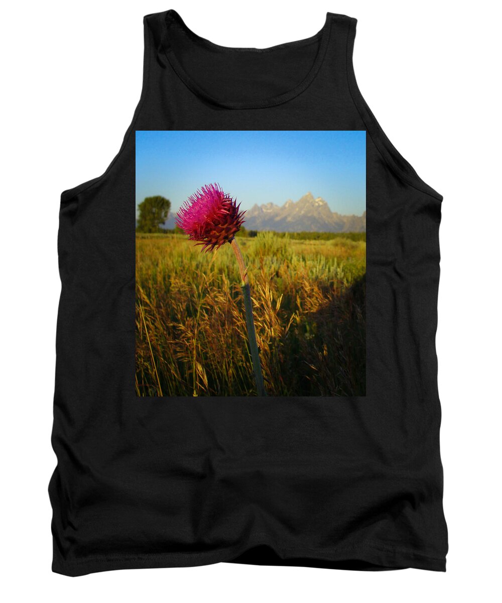 Flower Tank Top featuring the photograph Flower in the Tetons by Stacy Abbott