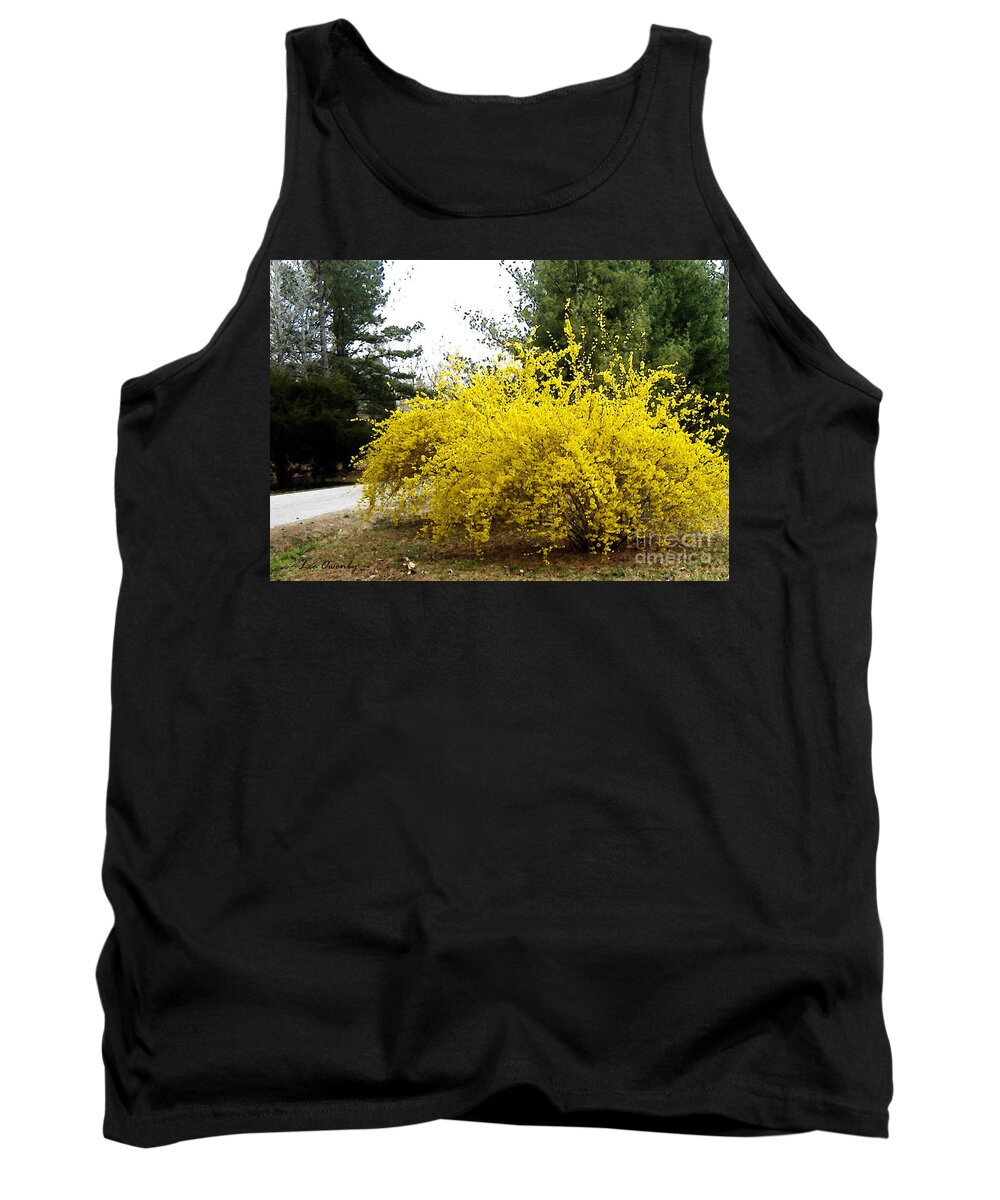 Forsythia Tank Top featuring the photograph Forsythia by Lee Owenby