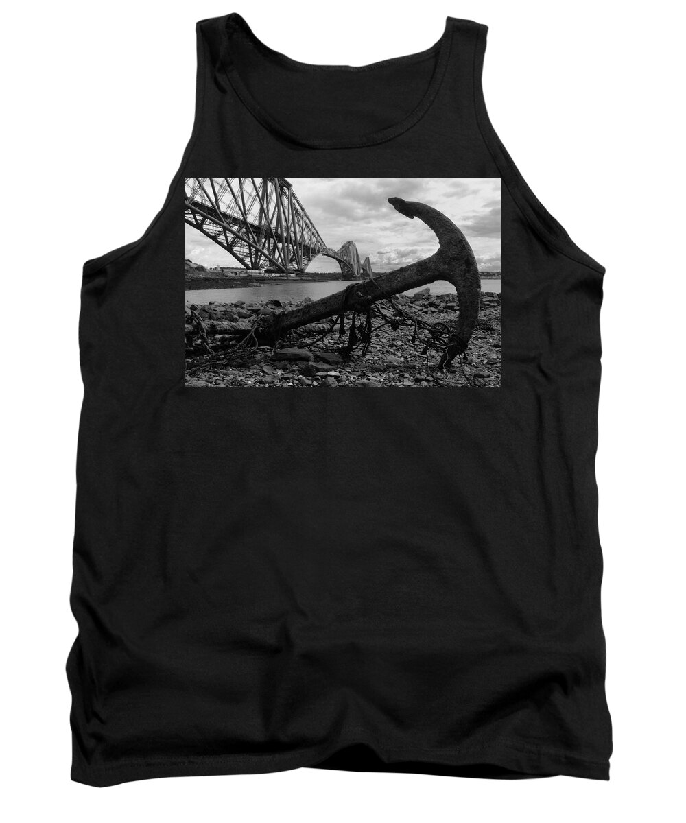  Bridge Tank Top featuring the photograph Forth Bridge Anchor by Jeremy Voisey