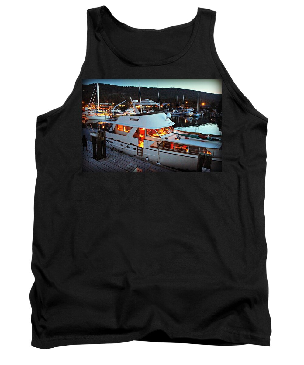 Freia Tank Top featuring the photograph Freia at Dusk by Steve Natale