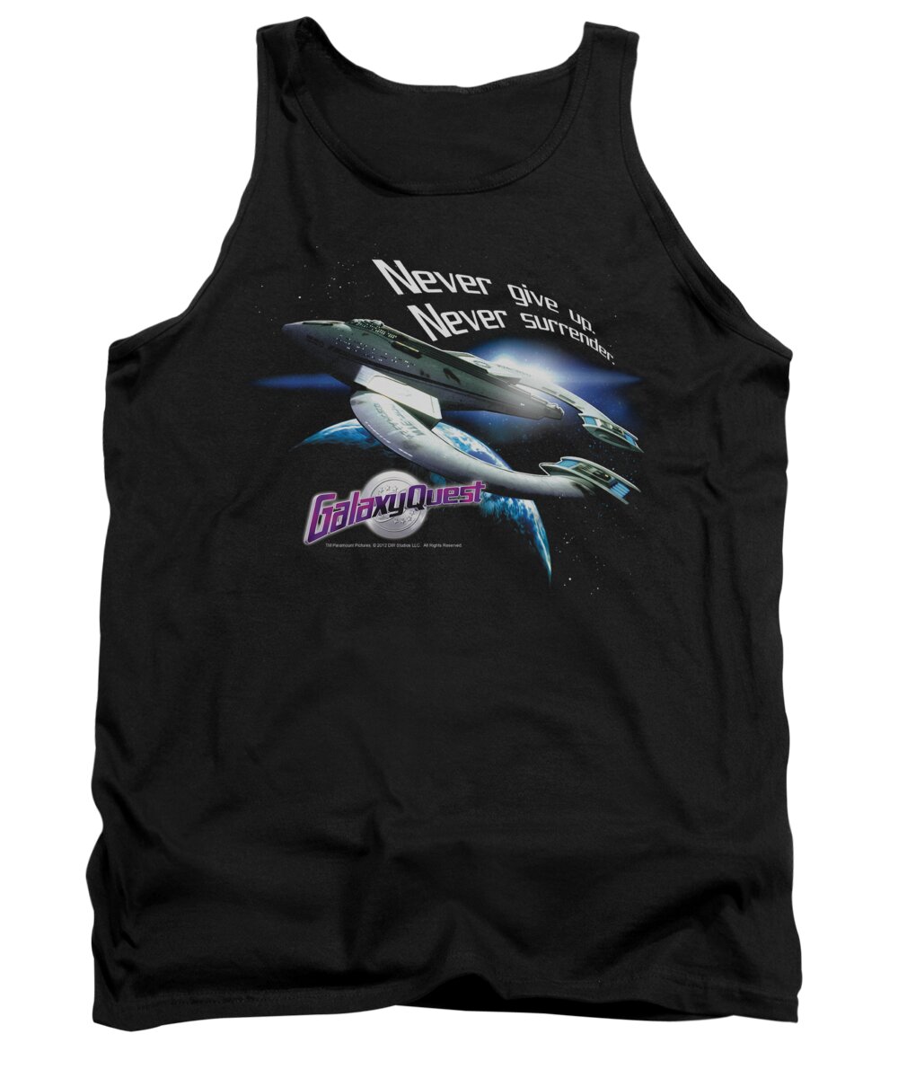 Galaxy Quest Tank Top featuring the digital art Galaxy Quest - Never Surrender by Brand A