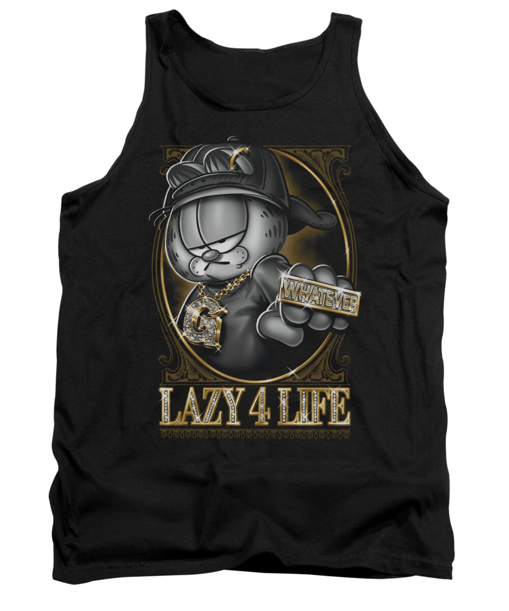  Tank Top featuring the digital art Garfield - Lazy 4 Life by Brand A