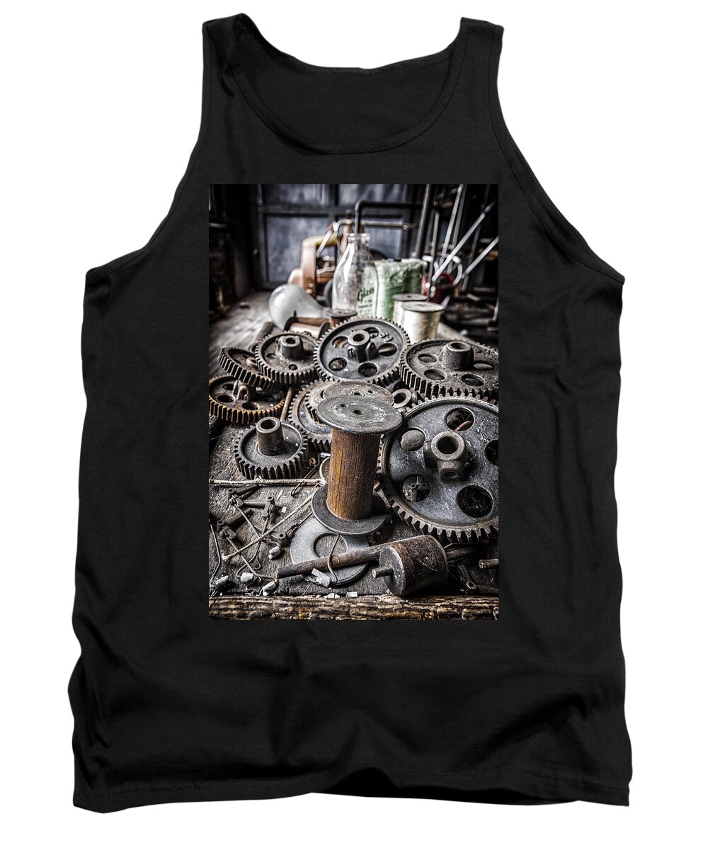 Gears Tank Top featuring the photograph Geared out by Rob Dietrich
