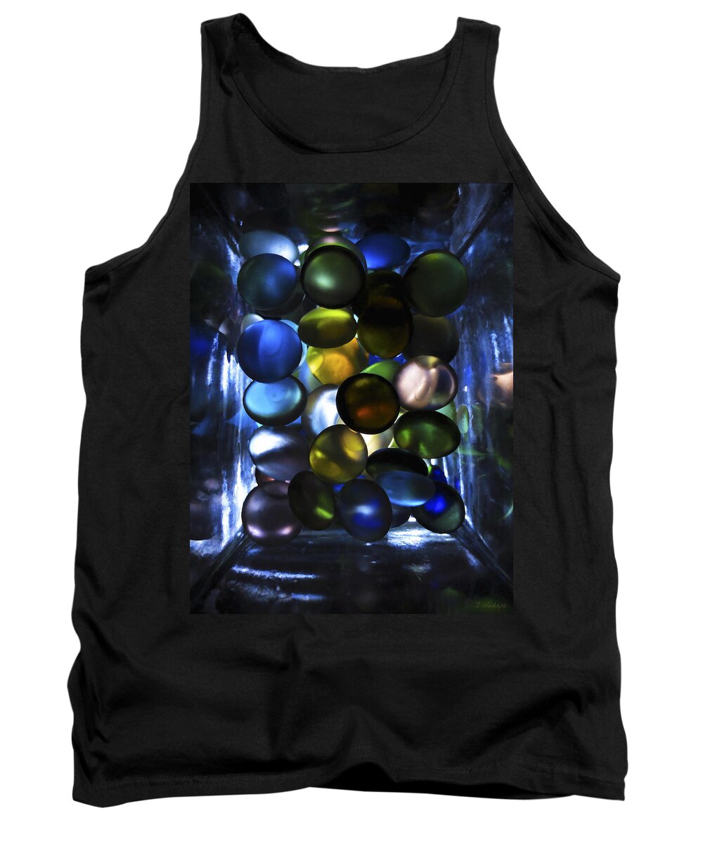 Still Life Tank Top featuring the photograph Glass Menagerie Photopaint by Joseph Hedaya