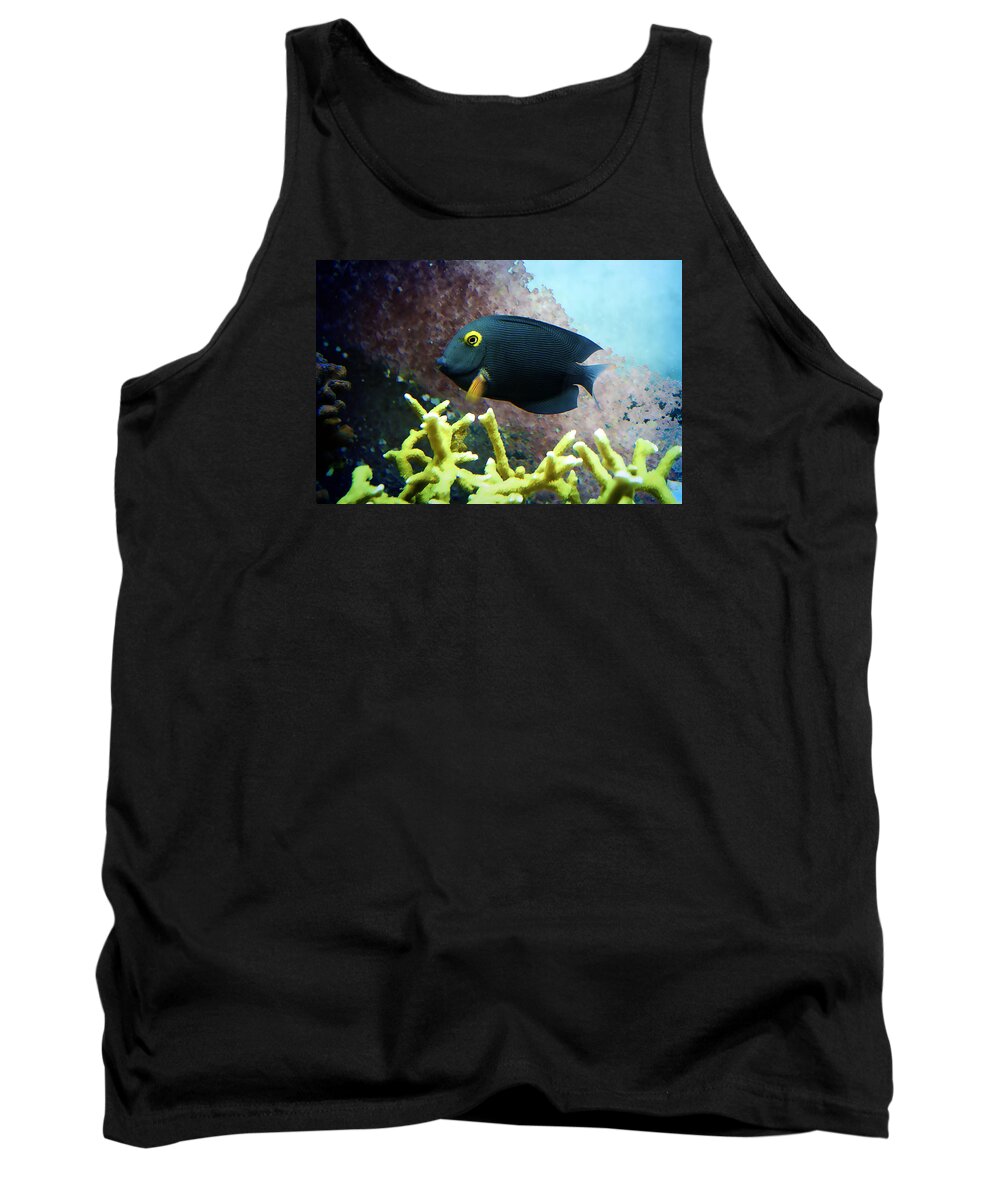 Underwater Tank Top featuring the photograph Golden eye by Milena Ilieva