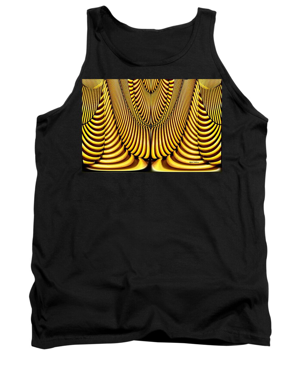 Golden Slings Tank Top featuring the painting Golden Slings by Rafael Salazar