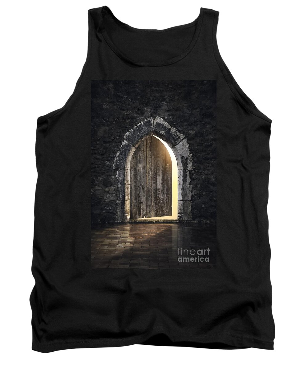 Dungeon Tank Top featuring the photograph Gothic Light by Carlos Caetano
