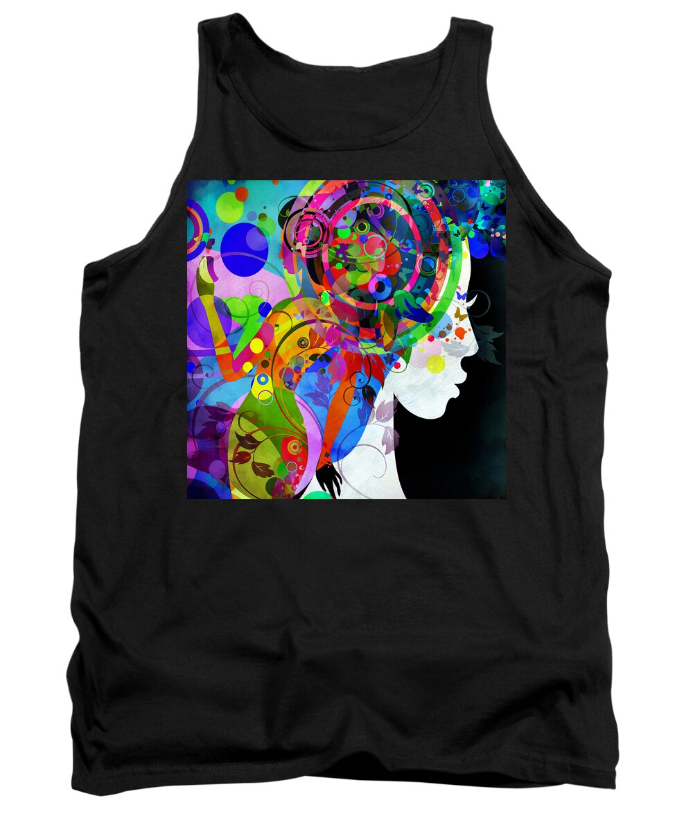 Grace Is Complicated Tank Top featuring the mixed media Grace Is Complicated by Angelina Tamez