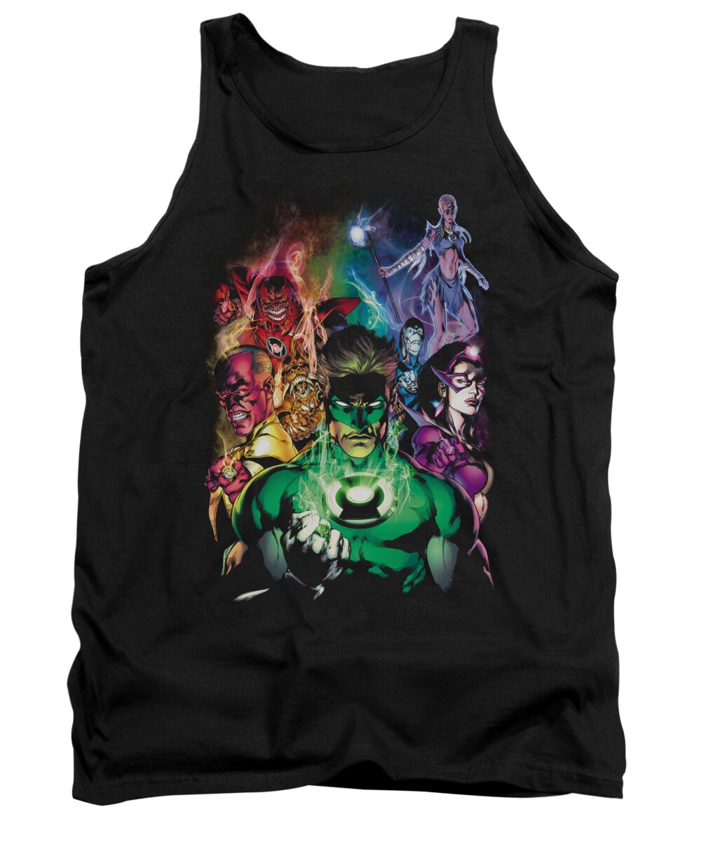 Green Lantern Tank Top featuring the digital art Green Lantern - The New Guardians by Brand A