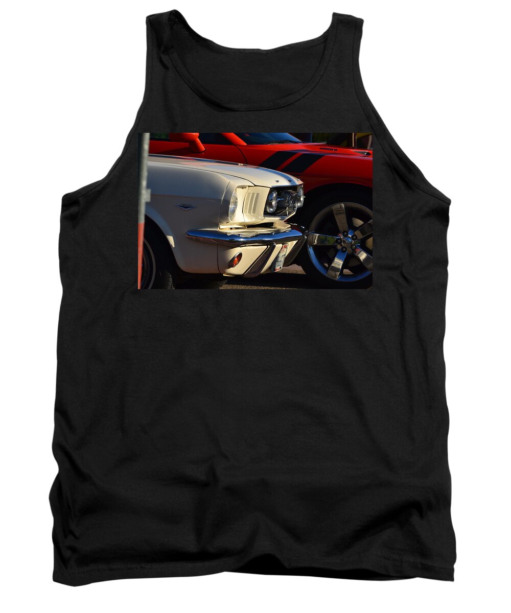  Tank Top featuring the photograph Mustang vs Hemi by Dean Ferreira